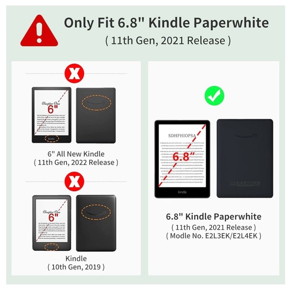 Clear Kindle Case for (6.8") All-New Kindle Paperwhite 11th Generation - Picture 5 of 6